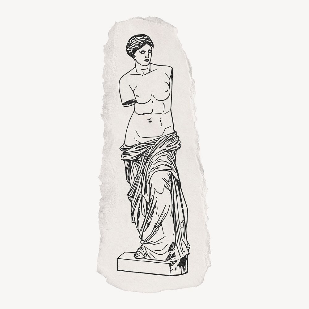 Nude Greek Goddess Statue Drawing Free Photo Illustration Rawpixel