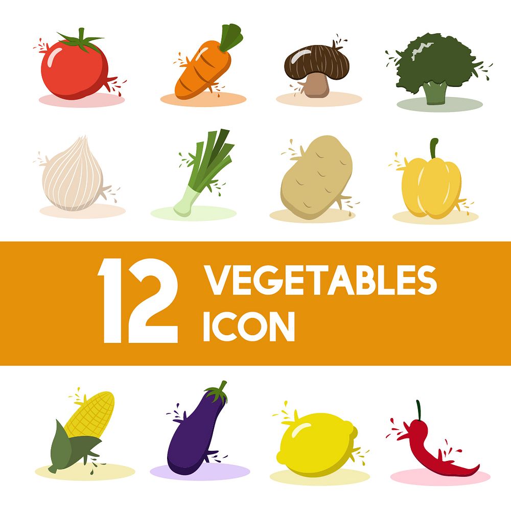 Illustration of vegetable set