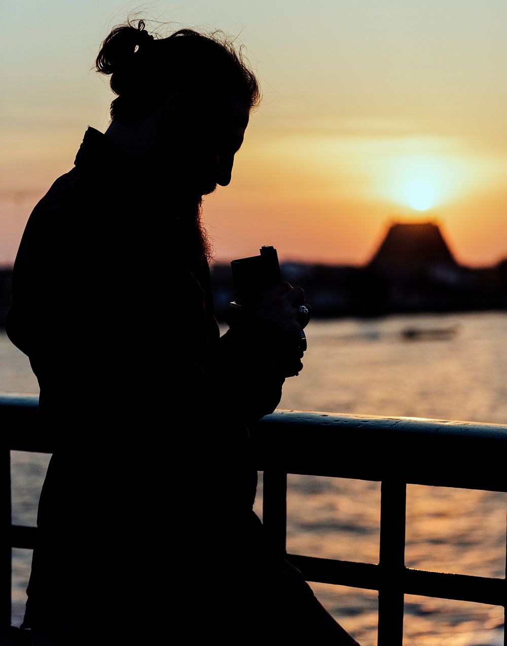 Silhouette of a photographer