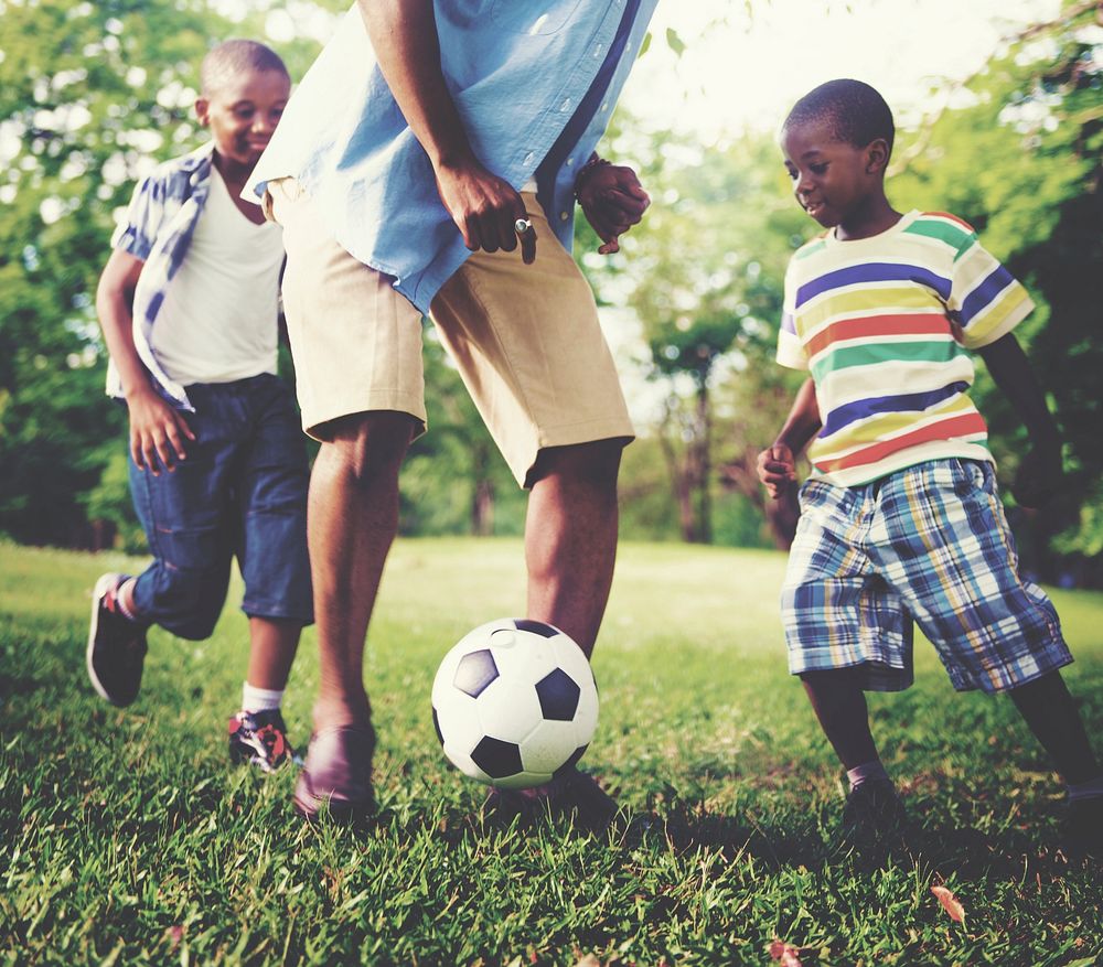 African American family enjoying quality time outdoors