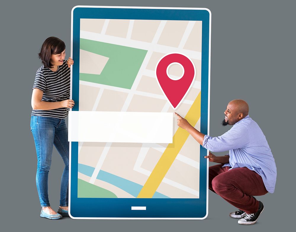 GPS navigation map on digital device