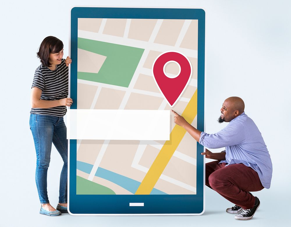 GPS navigation map on digital device