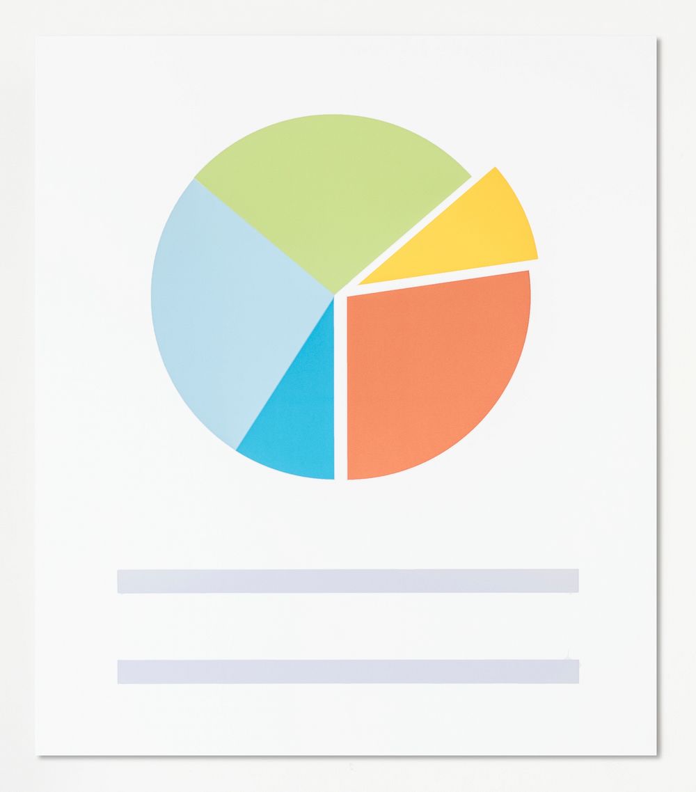 Business data pie chart icon