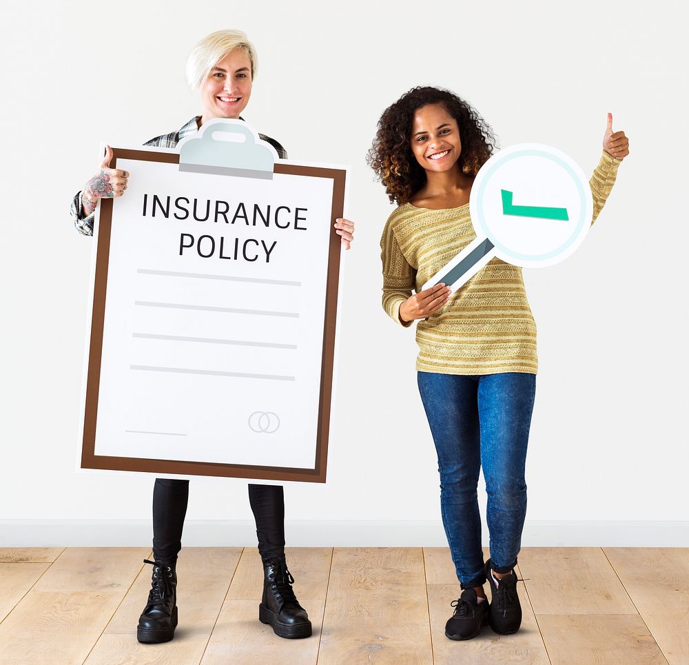 Women with insurance policy form