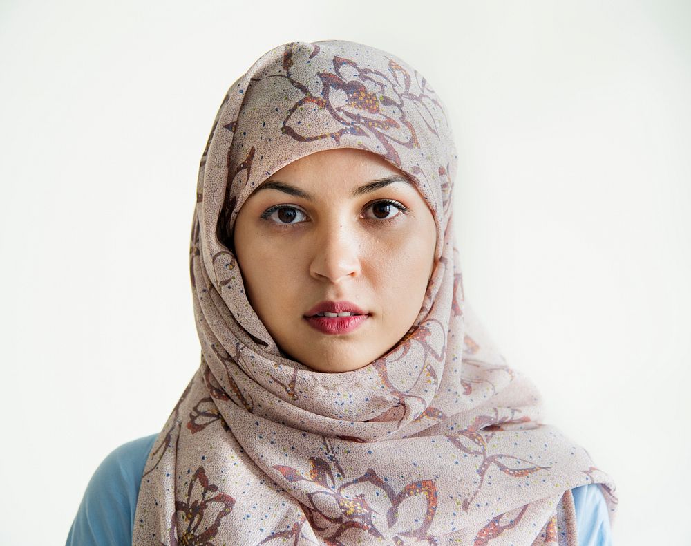 Islamic woman portrait looking at camera
