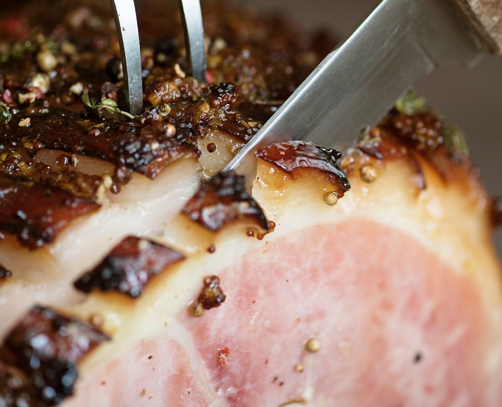 Mouth watering baked ham