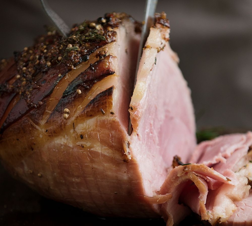 Mouth watering baked ham