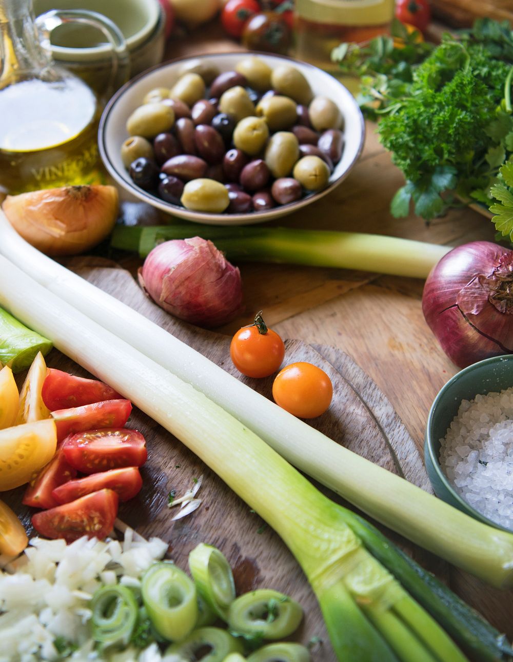 Mixed vegetables food photography recipe idea