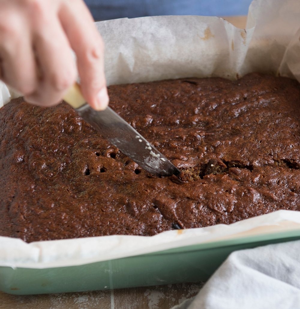 Homemade brownie food photography recipe idea