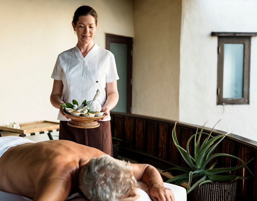 Woman working at a spa