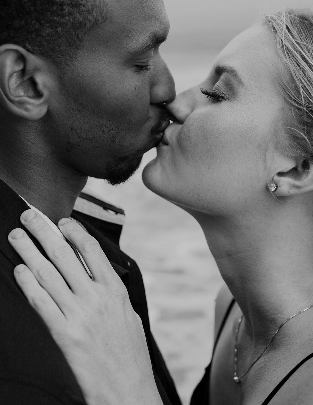 African American Couples Kiss Images