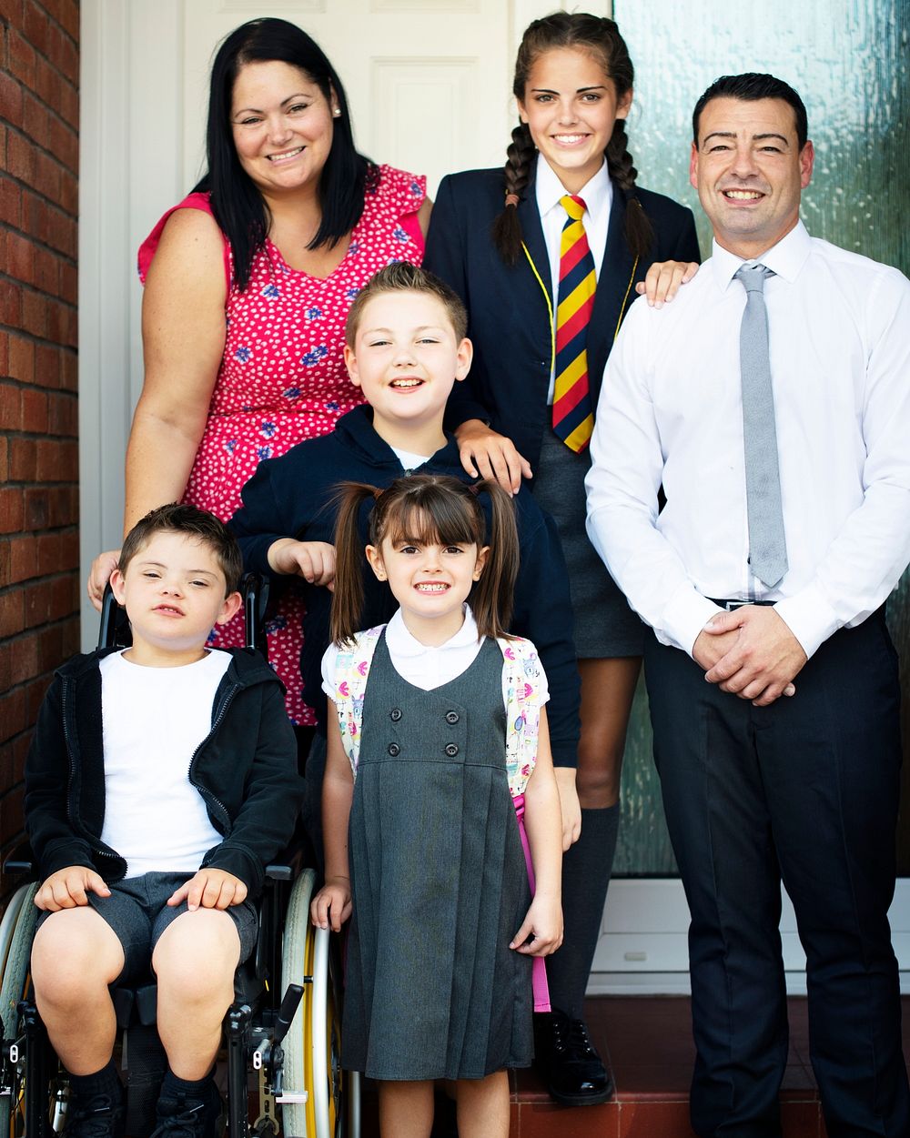 Family portrait of a British family