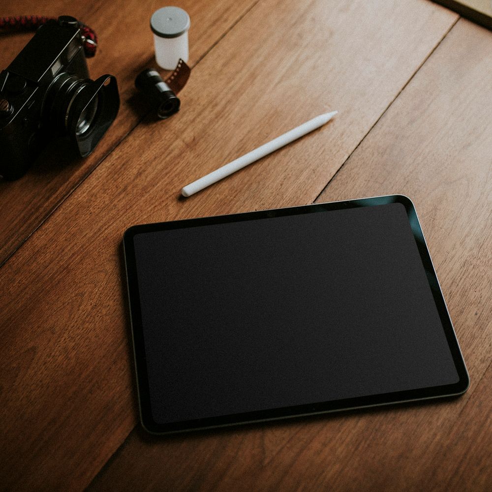 Digital tablet wallpaper screen mockup