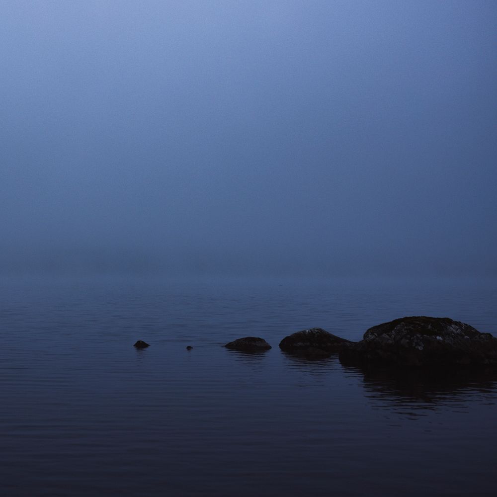 Blue aesthetic Wast Water lake background