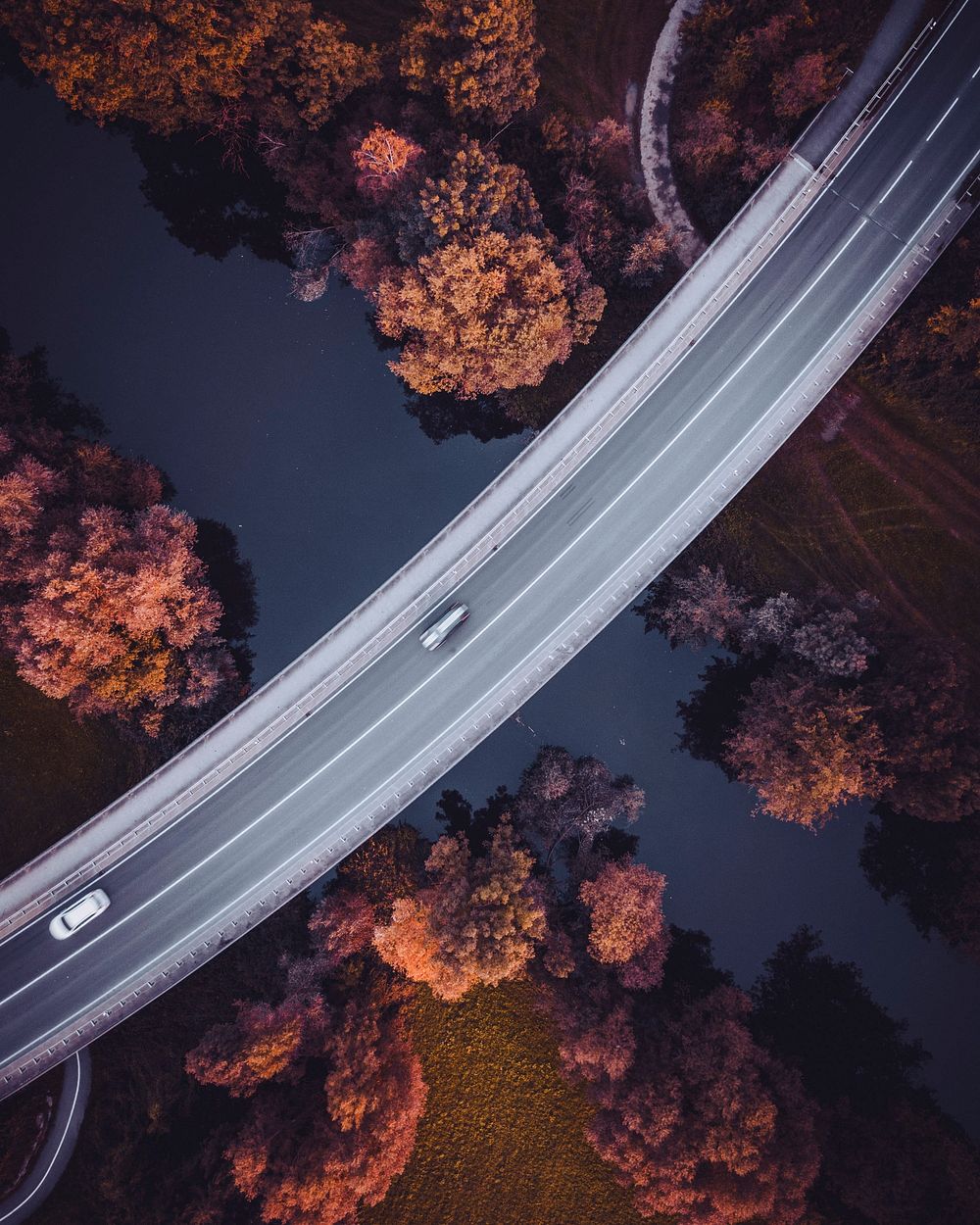 Aerial view of a road in Vaihingen an der Enz, Germany