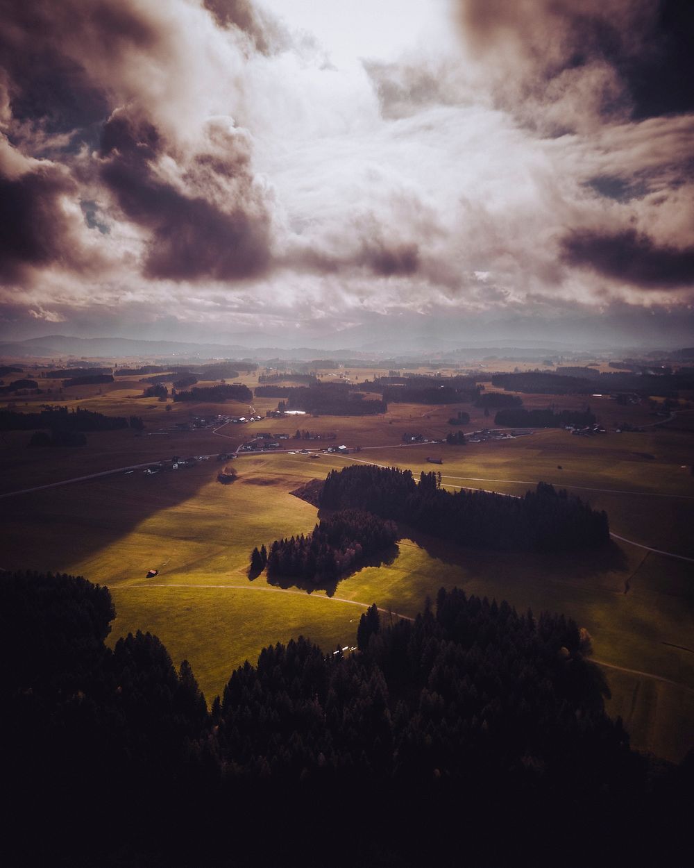 Aerial view of Wald, Bayern, Germany
