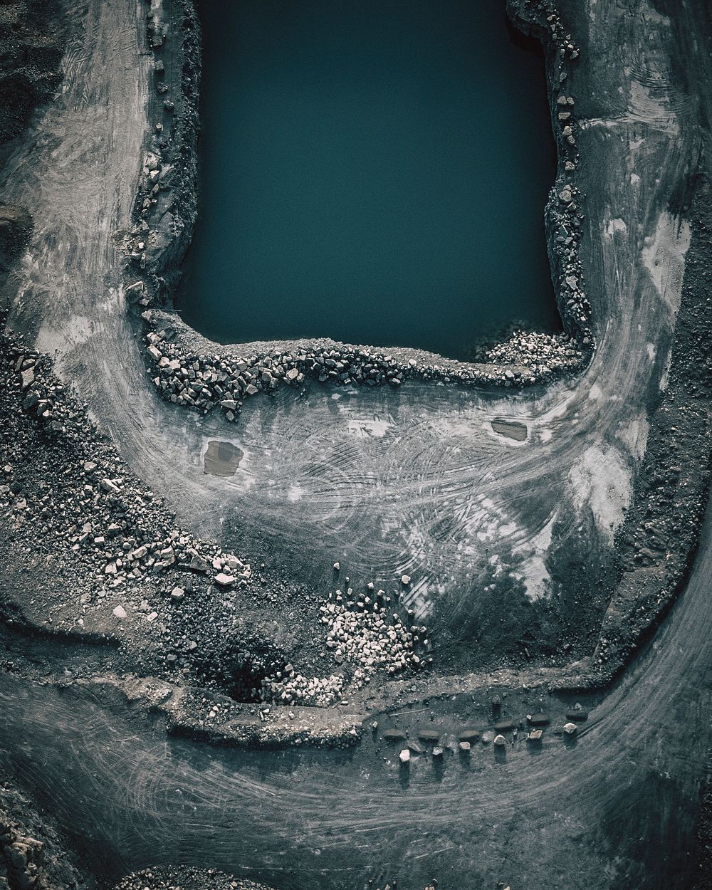 Aerial view of a quarry in Germany