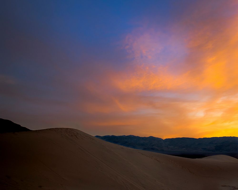 Sunrise over a beautiful desert