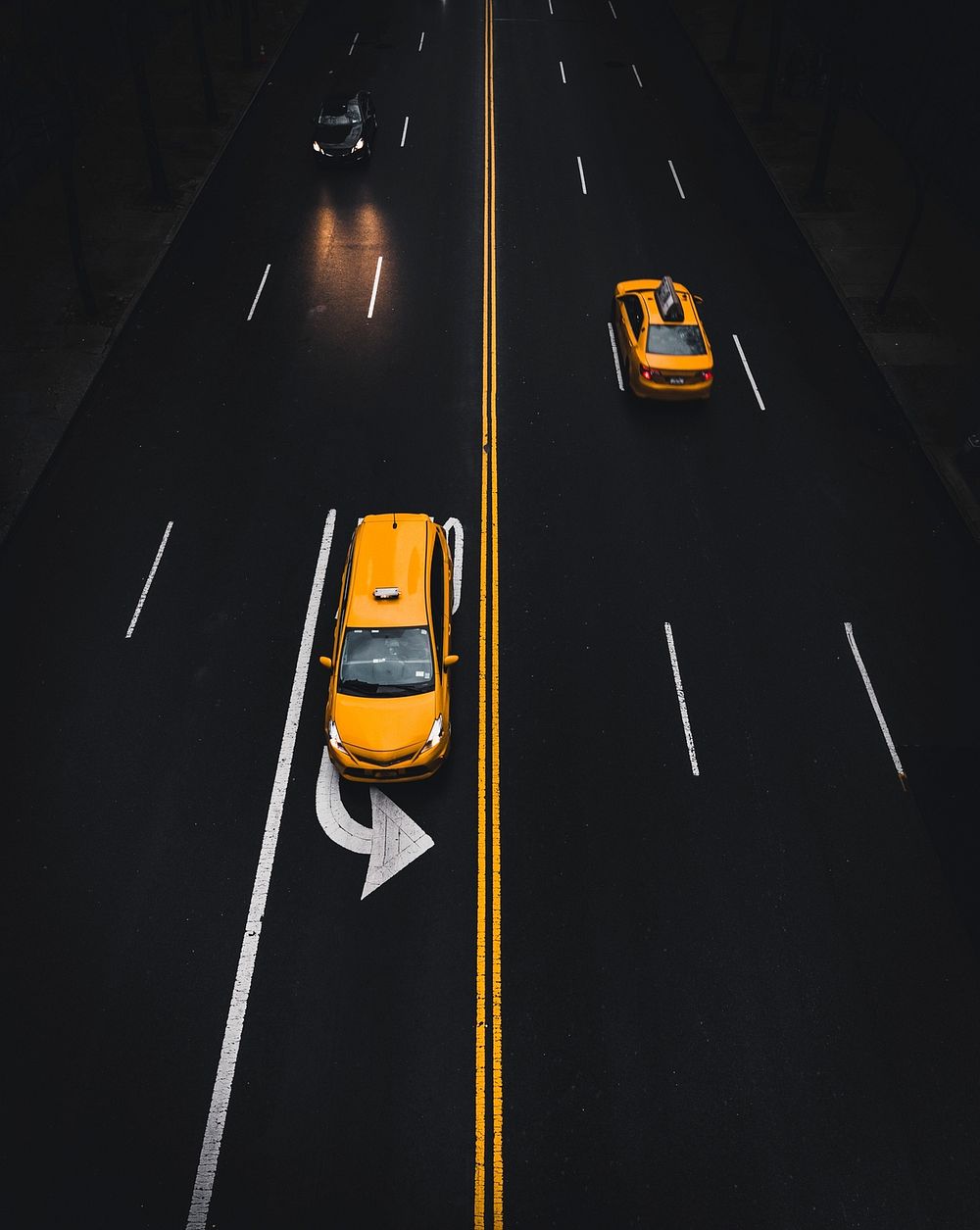 Yellow cabs in New York City
