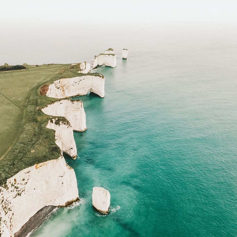 Old Harry Rocks on the Isle of Purbeck in Dorset, southern England