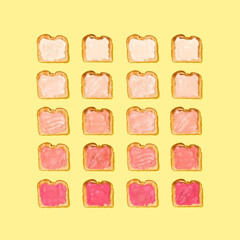 Ombre pink jam toast