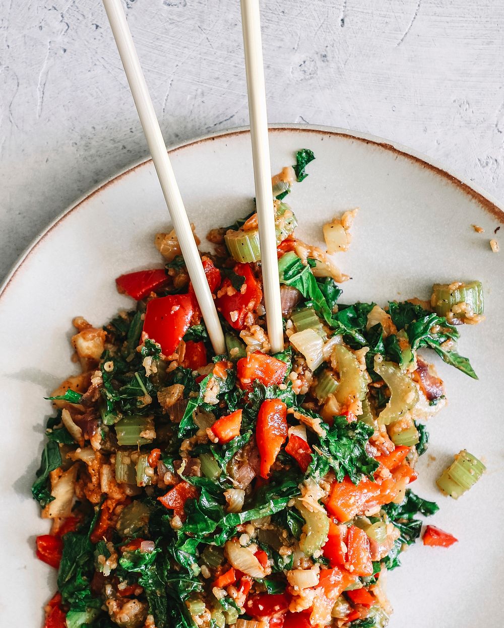 Stir-fry veggie and rice