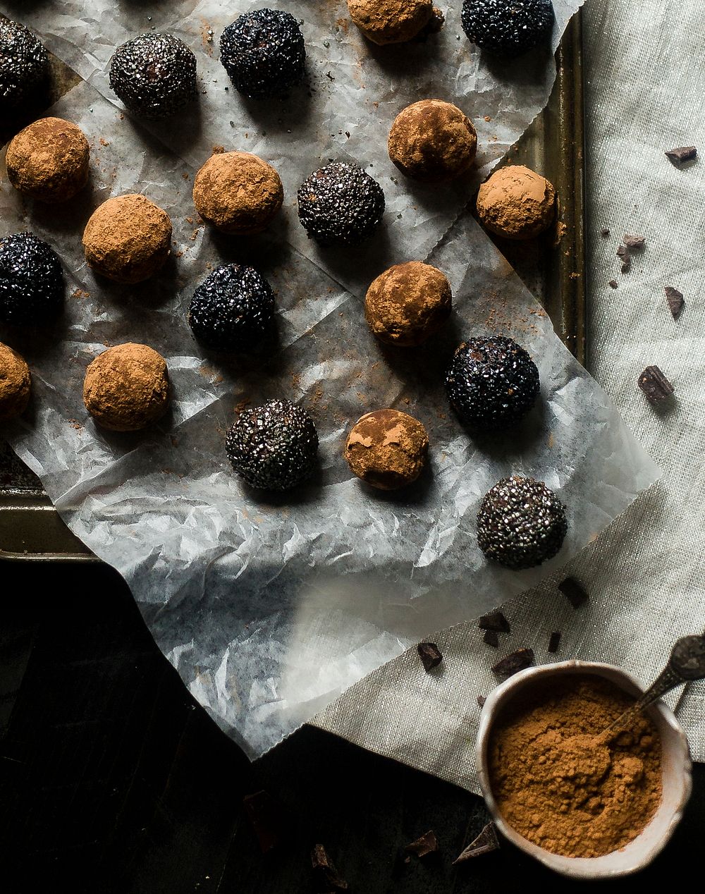 Avocado vegan chocolate truffles