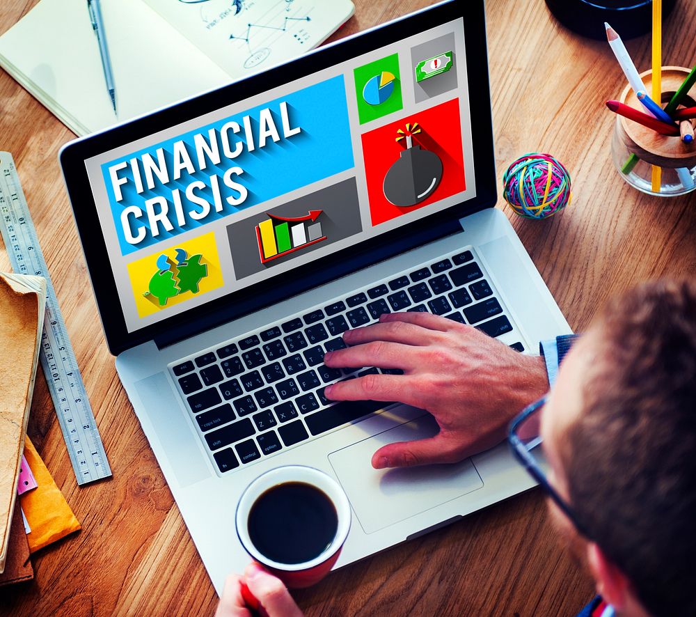 Financial Crisis Problem Money Issue Concept