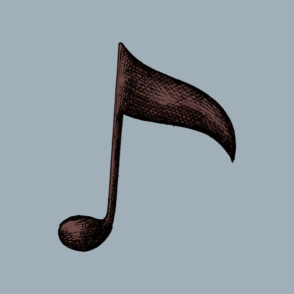 Hand-drawn Eighth note illustration