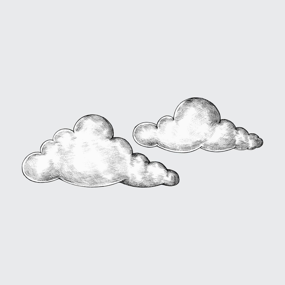 Hand-drawn clouds illustration