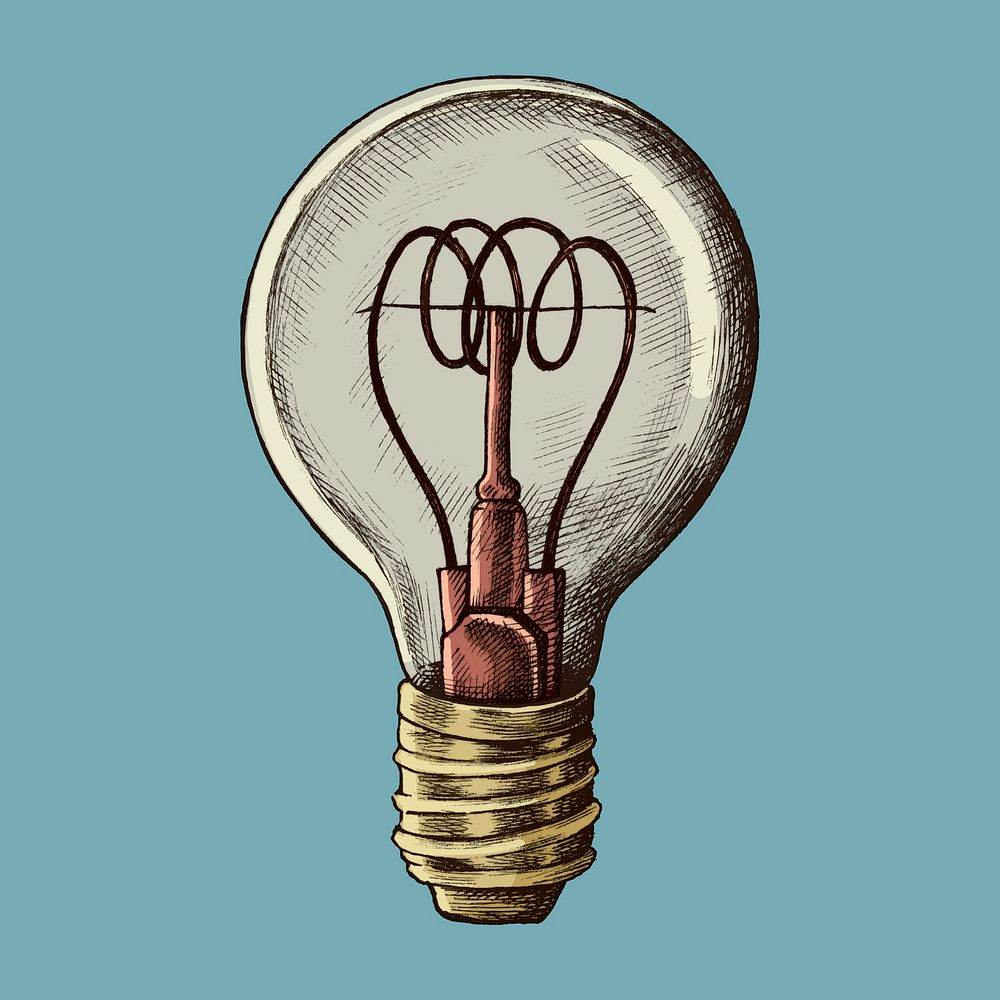Hand-drawn light bulb illustration