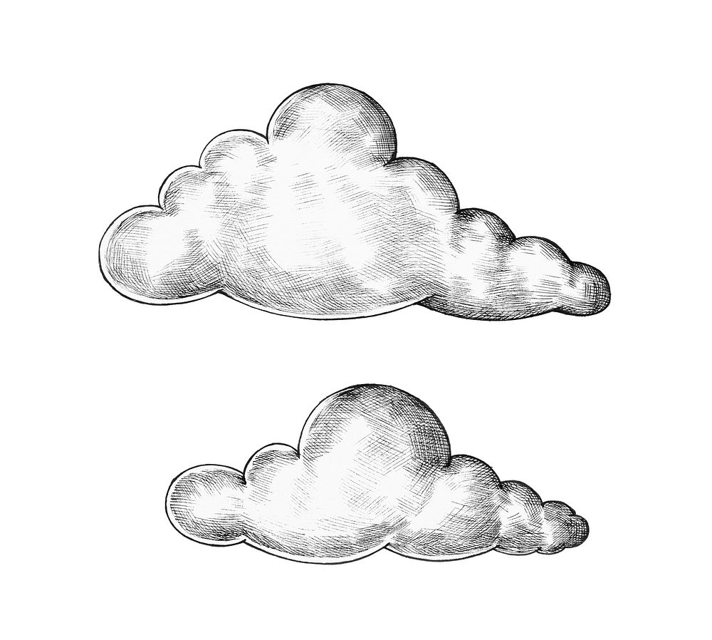 Hand-drawn clouds illustration