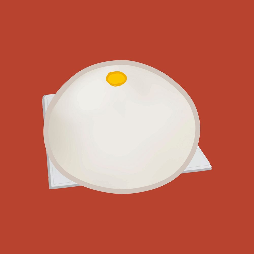 Chinese style steamed bun illustration