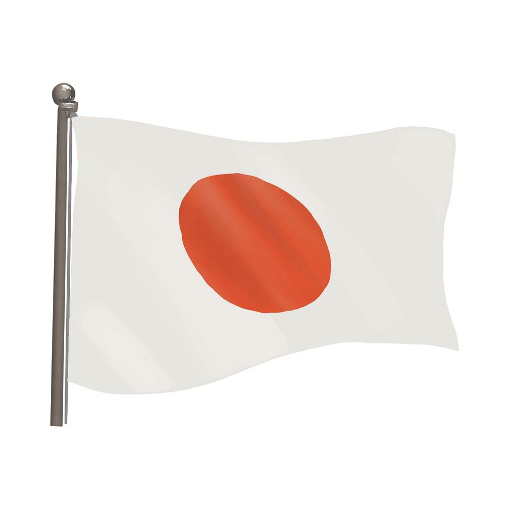 National flag of Japan illustration