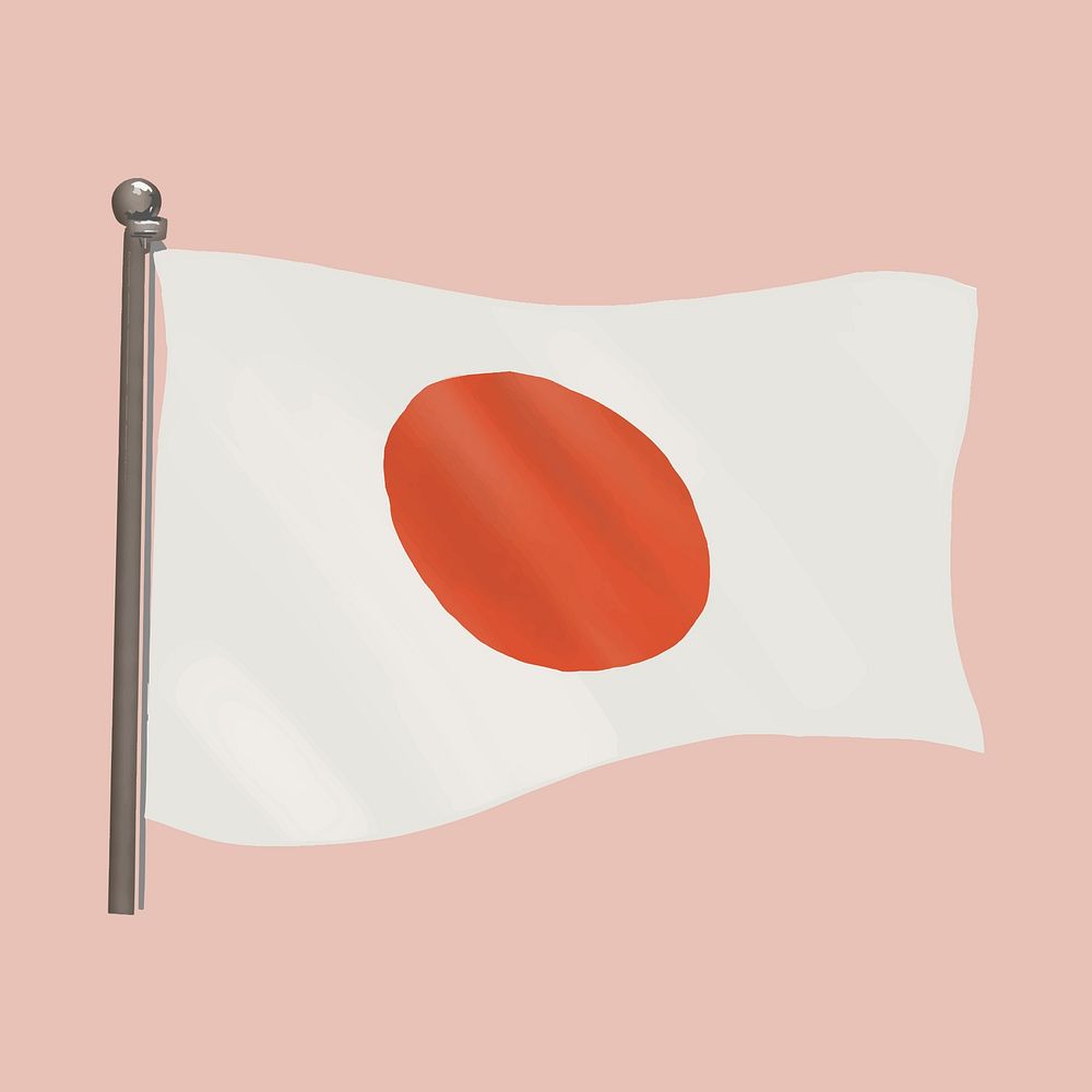 National flag of Japan illustration