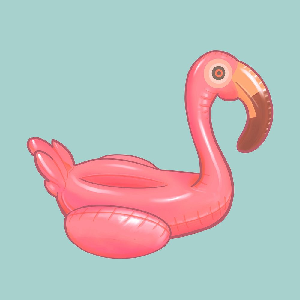 Pink inflatable beach flamingo toy