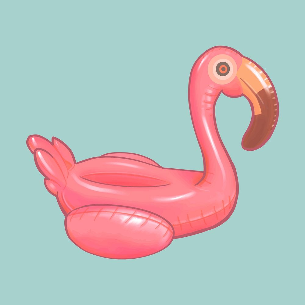 Pink inflatable beach flamingo toy