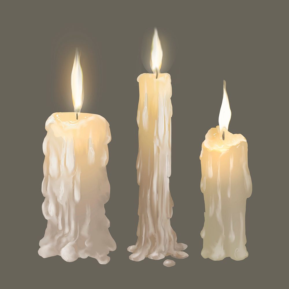 Illustration of candles icon vector for Halloween