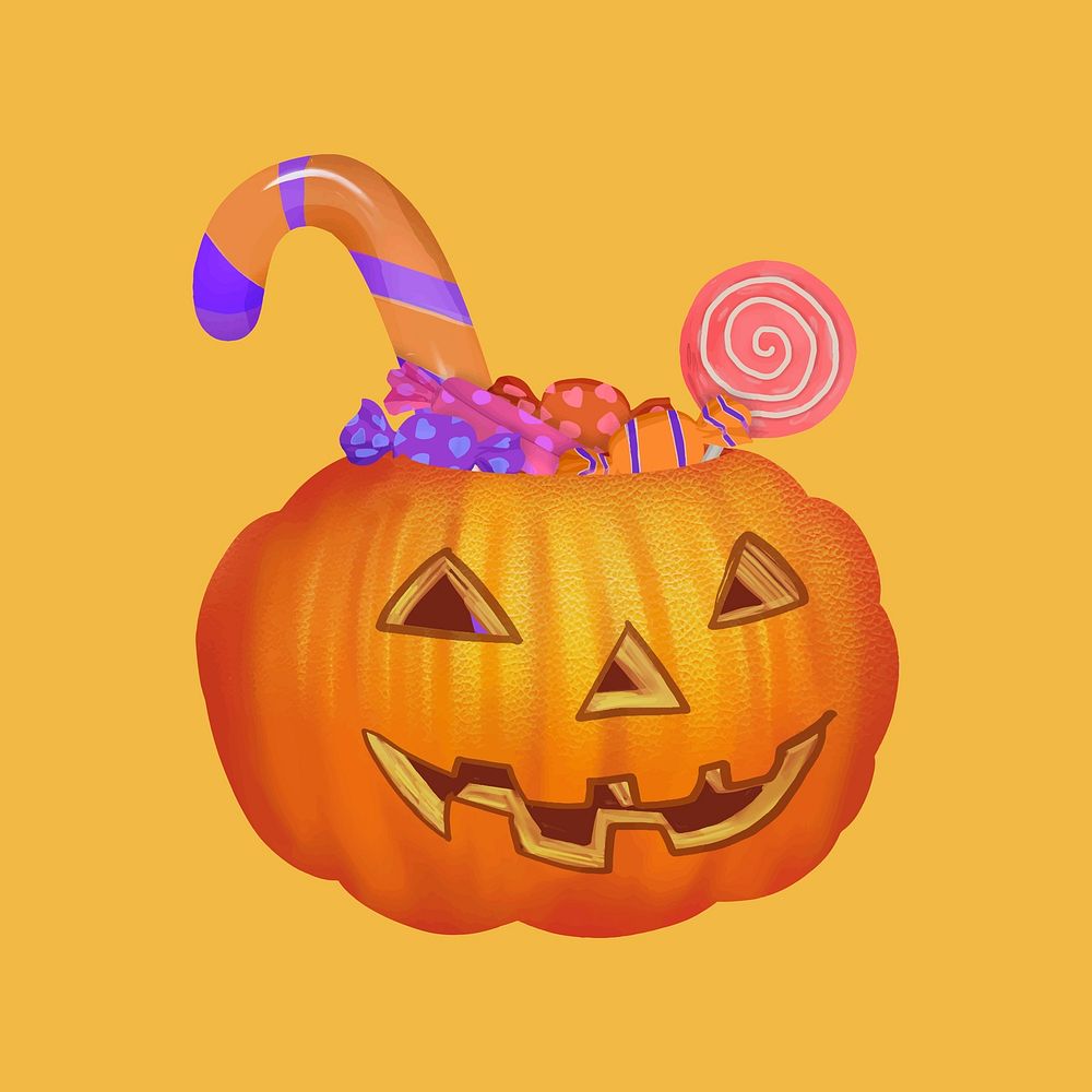 Illustration of a trick or treat icon vector for Halloween