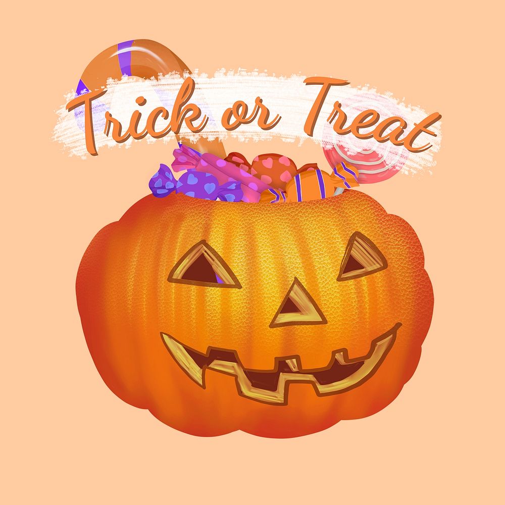 Illustration of trick or treat icon vector for Halloween