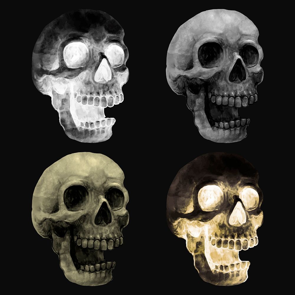 Illustration of a skull icon vector for Halloween