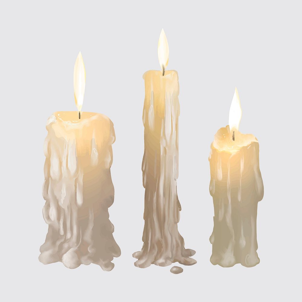 Illustration of candles icon vector for Halloween