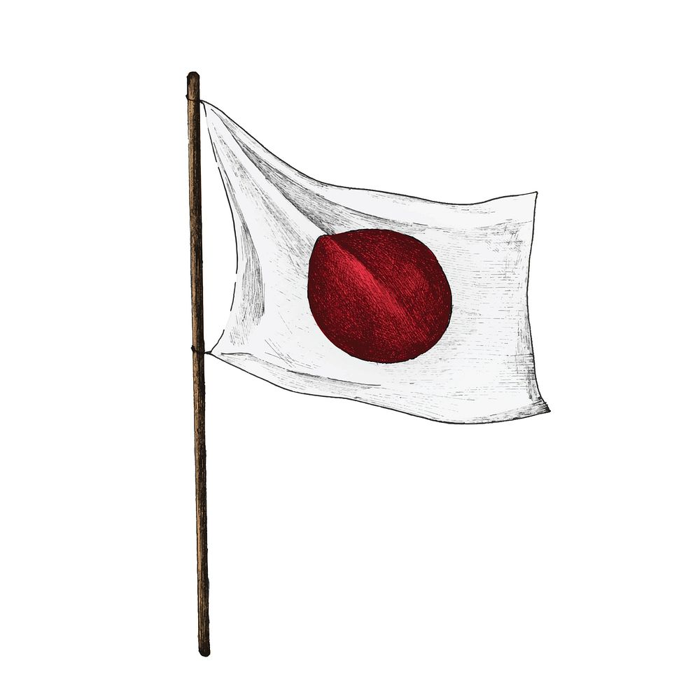 Illustration of Japanese Flag