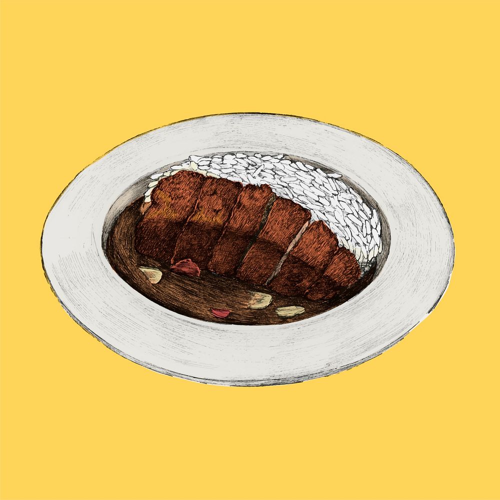 Illustration of Japanese roasted beef