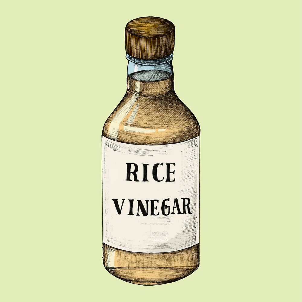 Illustration of rice vinegar