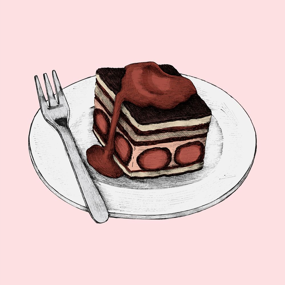 Illustration of a layered cake