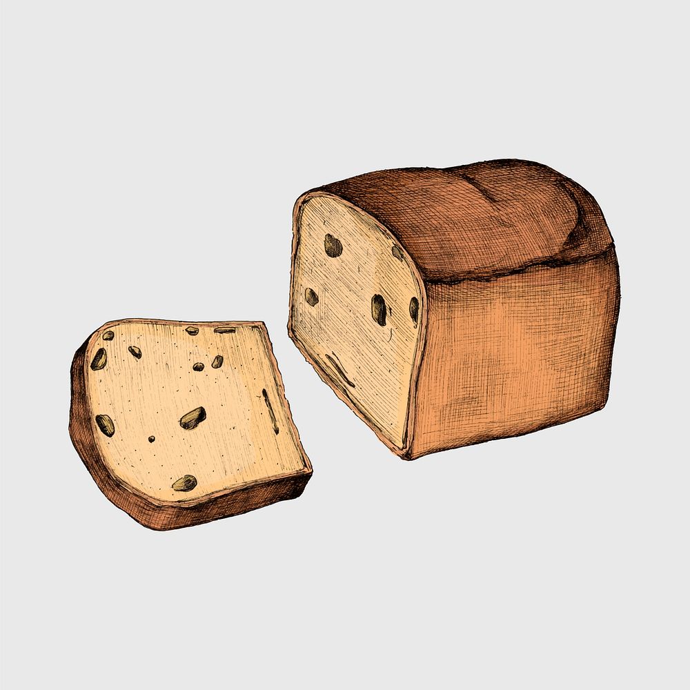 Illustration of sliced white bread