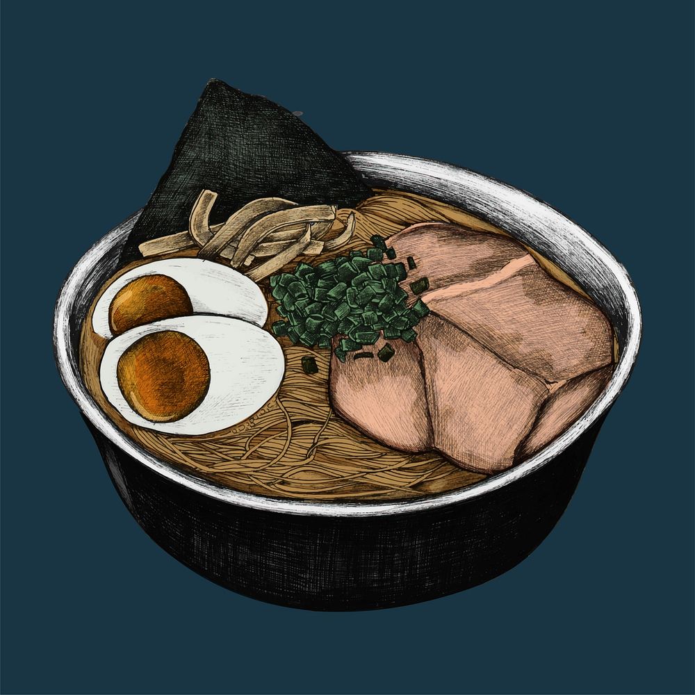 Illustration of Japanese food