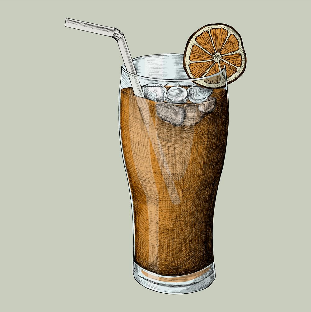 Illustration of an iced tea