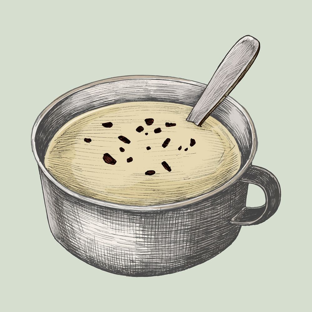 Illustration of a cream soup